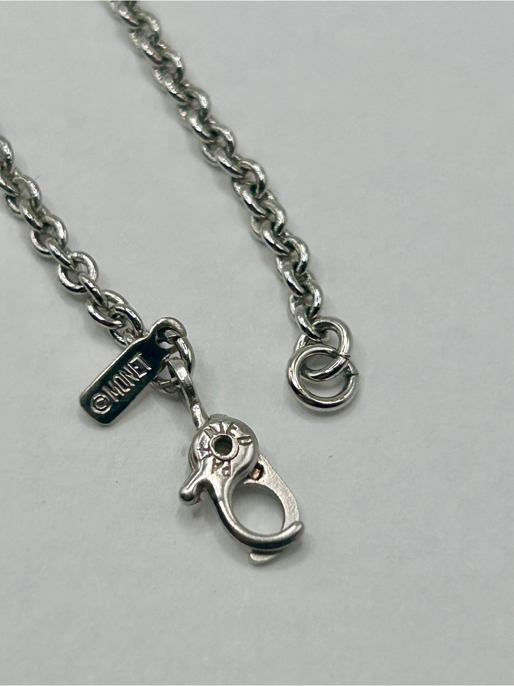 Monet Silver-Tone Double Beaded Chain Necklace - Women Jewelry - Picture 3 of 11